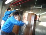 Hanging painting without dust for top acoustics