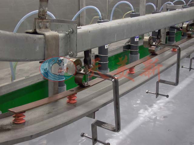 Electrophoresis electric conduction copper strip