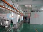Wire powder spraying production line
