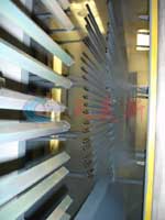 Aluminum extruded sections powder spraying production line