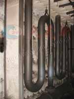 The hot radiant tube which is used in firing room of the enamel product line